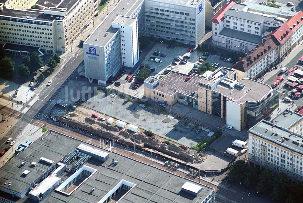 Luftaufnahme Magdeburg (Sachsen-Anhalt) - Blick auf die Baustelle des Marieta Quartiers an der Straße Breiter Weg