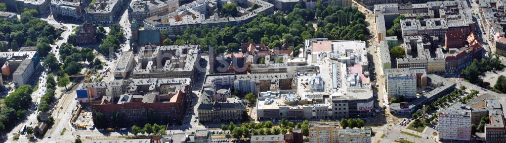 Stettin / Szczecin von oben - Blick auf die Baustelle vom Neubau des Einkaufszentrums Galeria Kaskada in Stettin / Szczecin durch die STRABAG AG und das ECE Projektmanagement