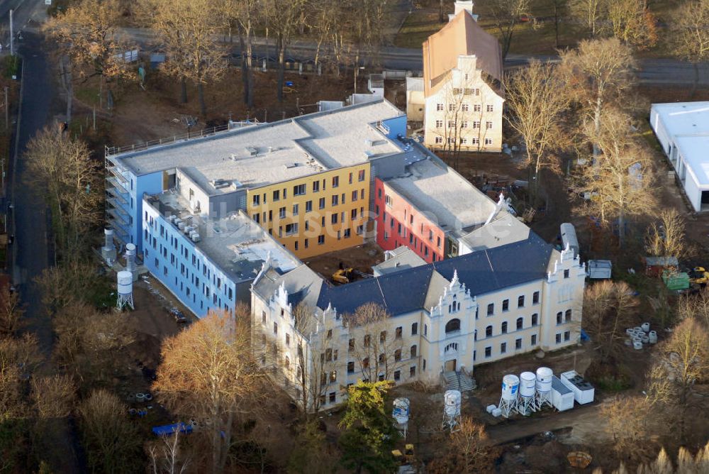 Luftaufnahme Grimma - Blick auf Baustelle der neuen Polizeidirektion Westsachsen und Polizeirevier Grimma