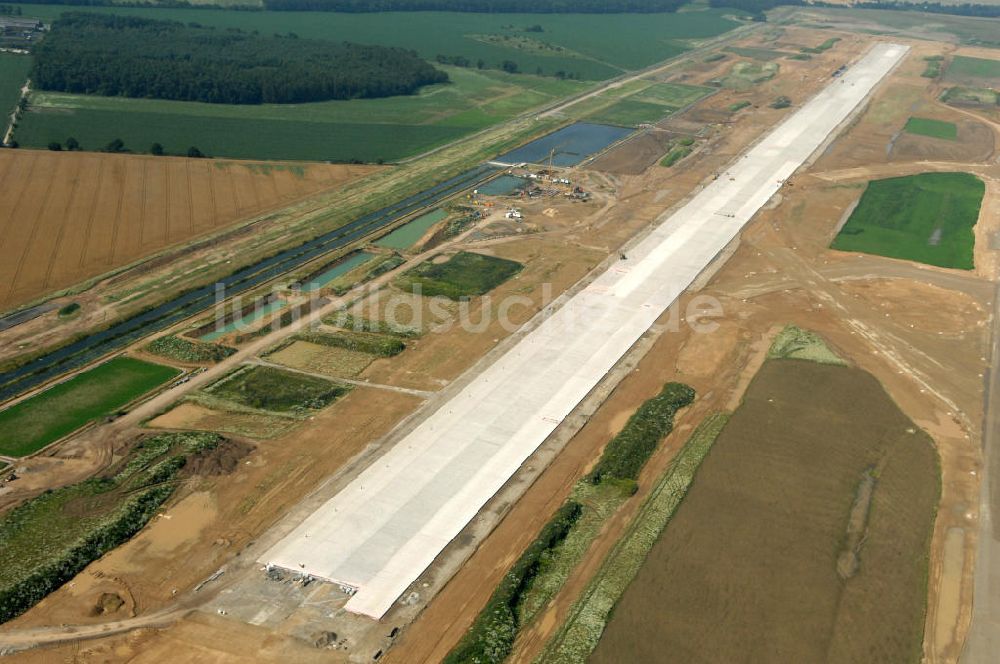 Luftaufnahme Schönefeld - Blick auf die Baustelle der neuen Start- und Landebahn ( SLB ) a