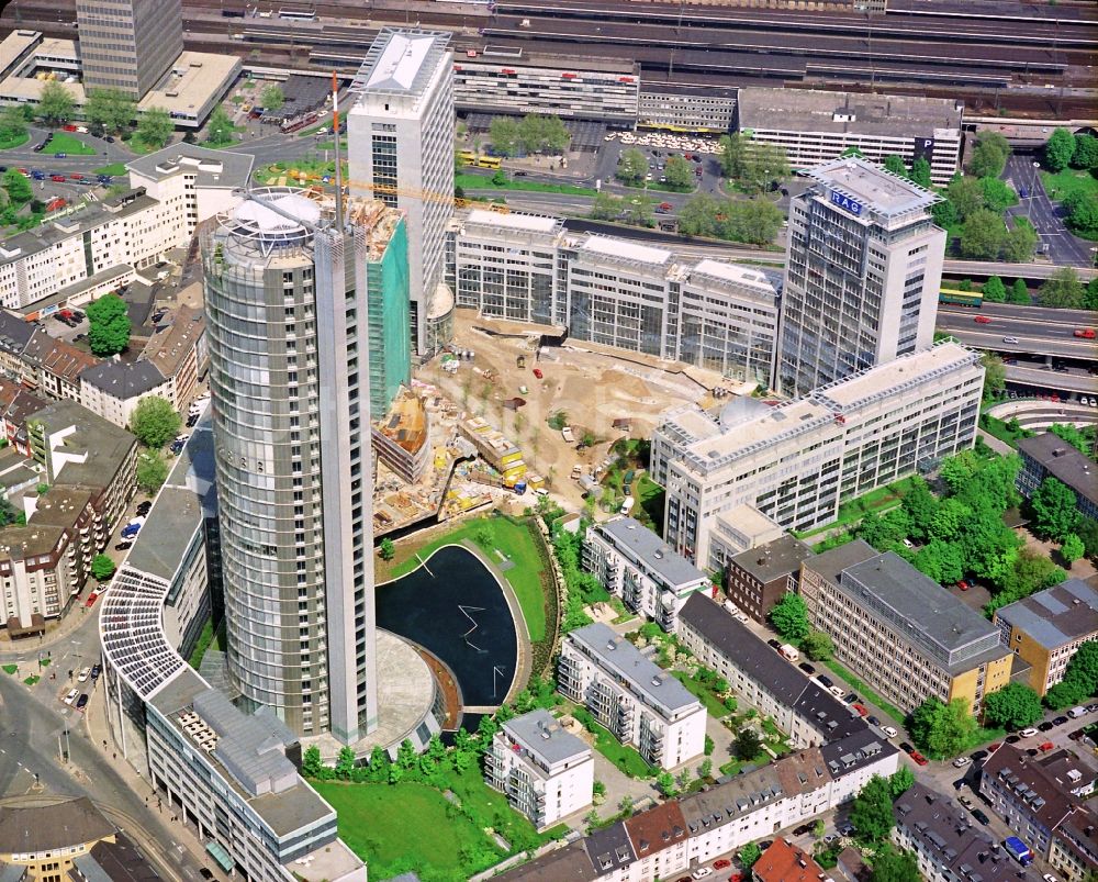 Essen von oben - Blick auf die Baustelle der RWE-Konzernzentrale in Essen in Nordrhein-Westfalen