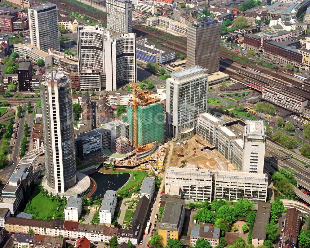 Essen aus der Vogelperspektive: Blick auf die Baustelle der RWE-Konzernzentrale in Essen in Nordrhein-Westfalen