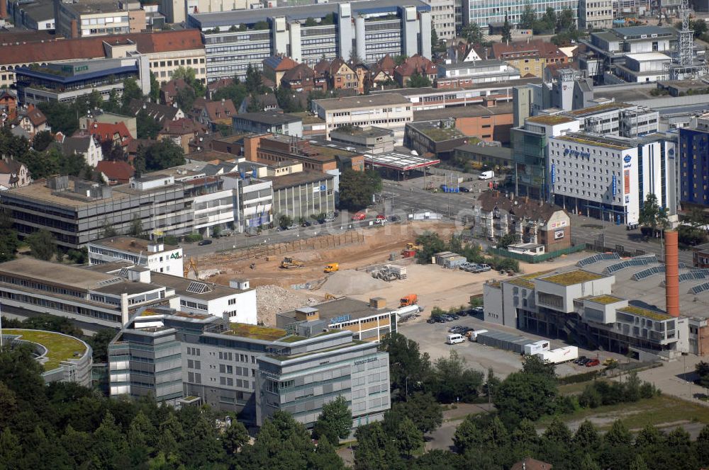 Luftbild Stuttgart - Blick auf eine Baustelle in Stuttgart-Feuerbach