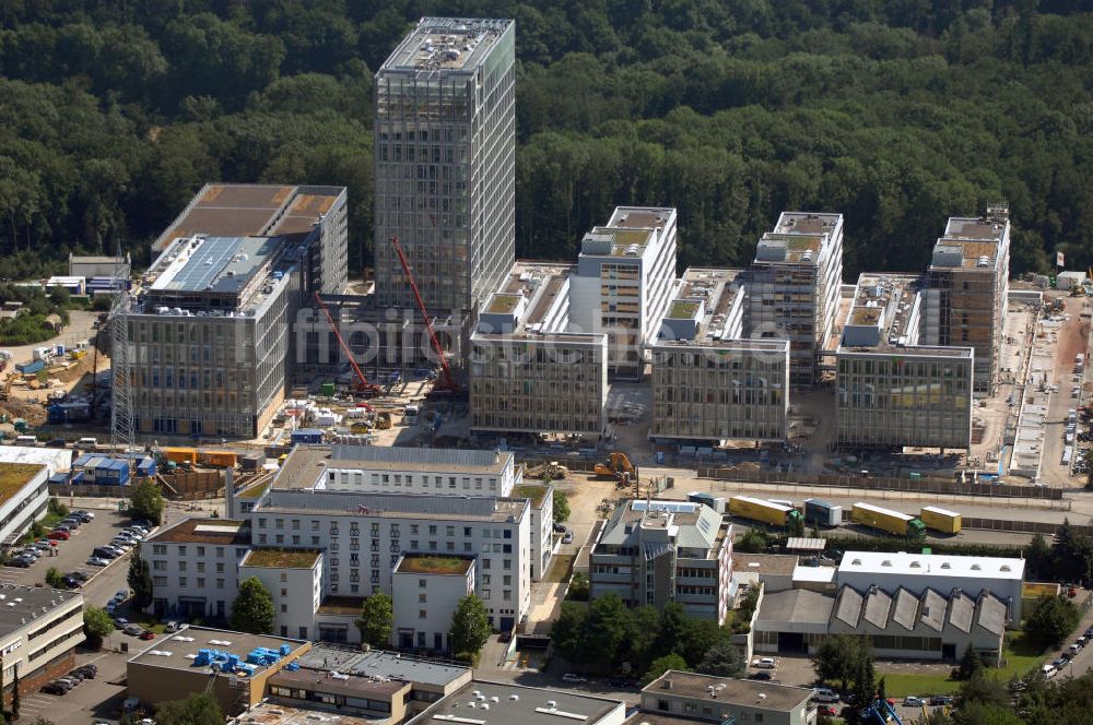 Luftaufnahme Stuttgart - Blick auf Baustellen in Fasanenhof-Ost im Stadtbezirk Stuttgart-Möhringen