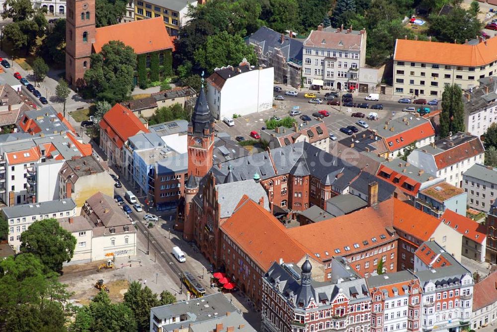 Luftbild Berlin-Köpenick - Blick über Berlin-Köpenick auf das Rathaus Köpenick