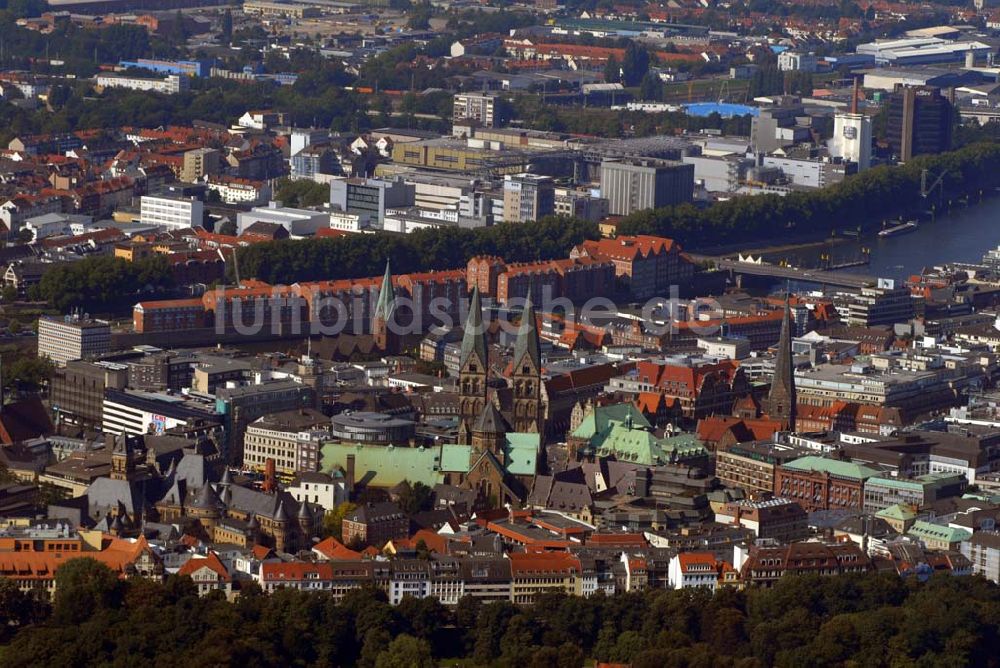 Bremen von oben - Blick über Bremer Innenstadt