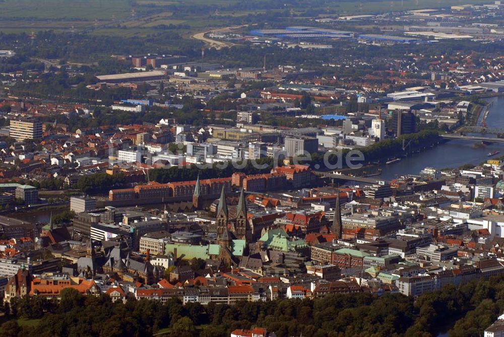 Bremen aus der Vogelperspektive: Blick über Bremer Innenstadt