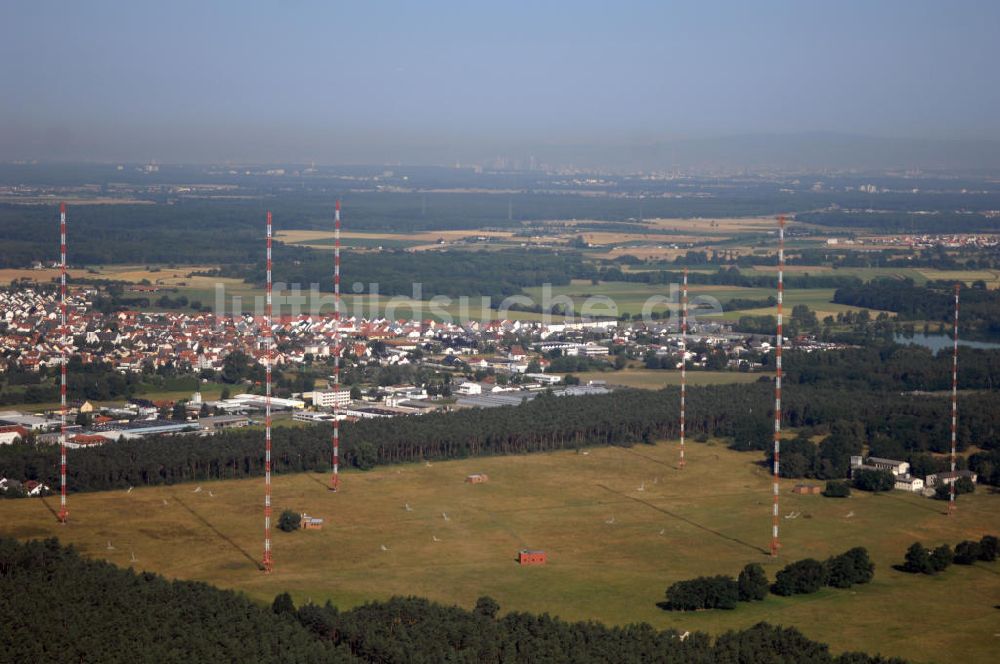 Luftaufnahme Mainhausen - Blick auf über die DCF77 - Sendeanlage in Mainflingen (Ortsteil von Mainhausen)