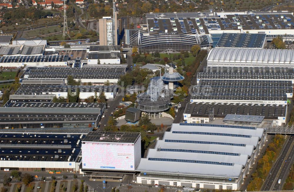 Hannover von oben - Blick über das Messegelände in Hannover