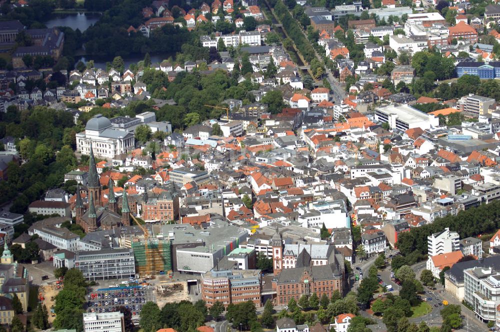 Oldenburg von oben - Blick über die Oldenburger Innenstadt