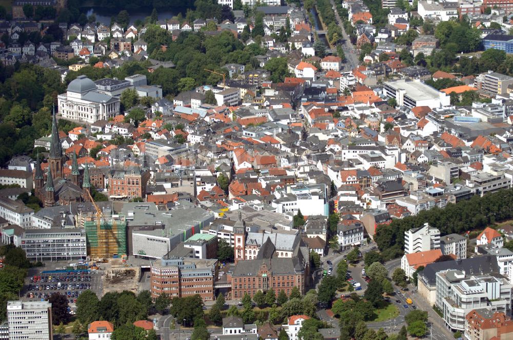 Oldenburg aus der Vogelperspektive: Blick über die Oldenburger Innenstadt