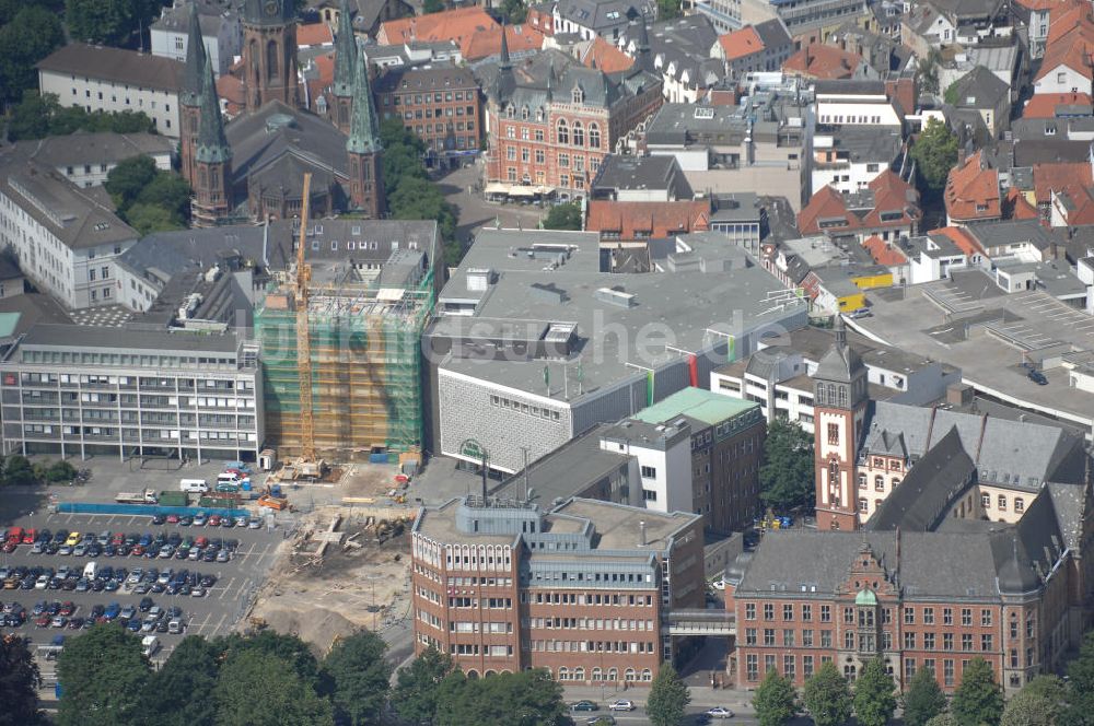 Luftbild Oldenburg - Blick über die Oldenburger Innenstadt