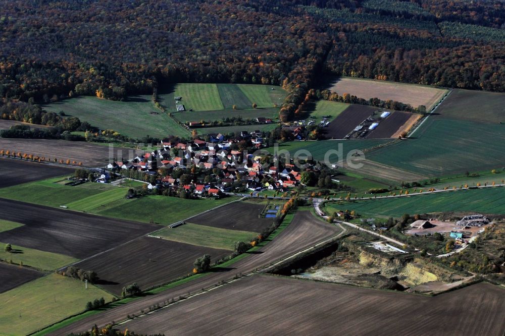 Luftaufnahme Troistedt - Blick über den Ort Troistedt in Thüringen