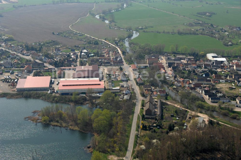 Unseburg von oben - Blick über die Ortschaft Unseburg in Sachsen-Anhalt