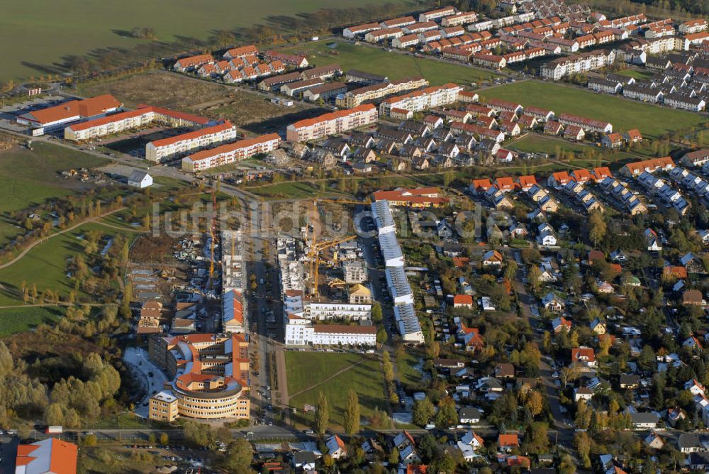 Luftaufnahme Hoppegarten - Blick über den Ortsteil Hönow in Hoppegarten bei Berlin