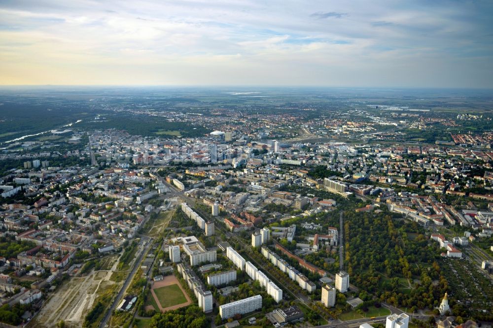 Leipzig aus der Vogelperspektive: Blick über das Stadtzentrum Leipzig im Bundesland Sachsen