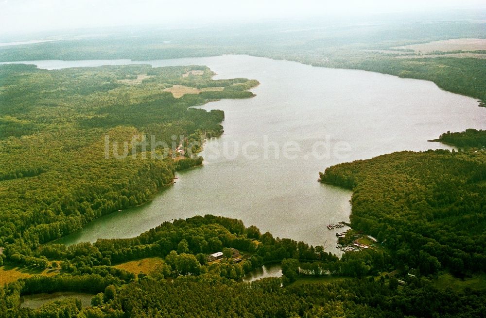 Luftbild Schorfheide - Blick über den Werbellinsee aus Richtung Wildau in der Schorfheide im Bundesland Brandenburg