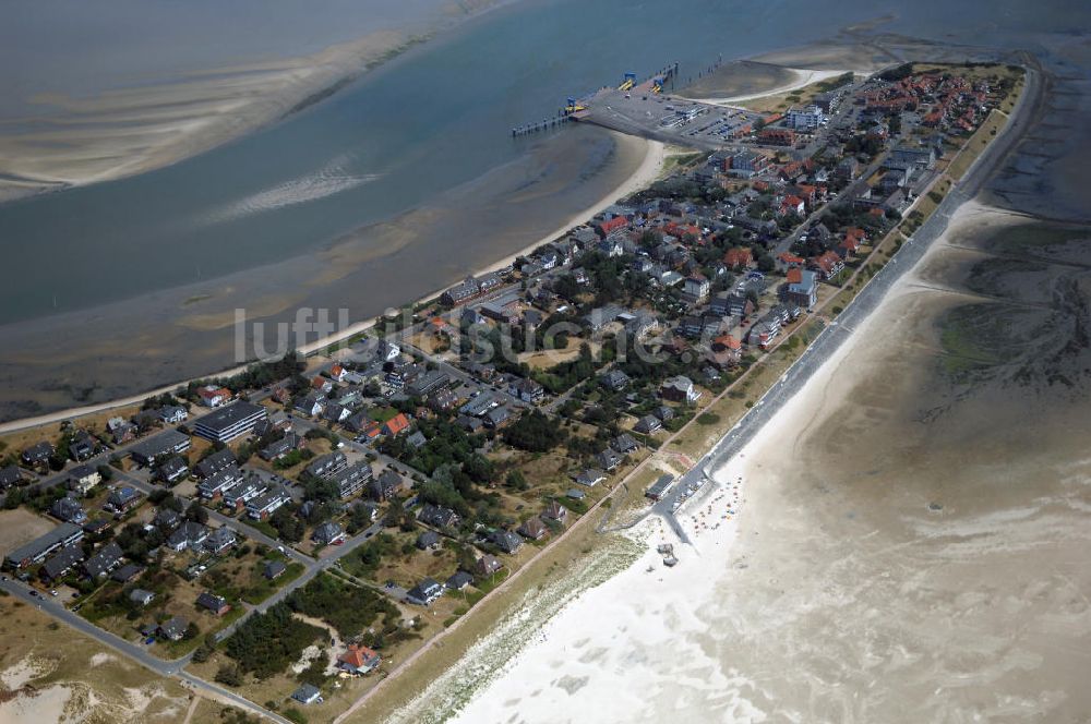 Luftaufnahme Wittdün - Blick über Wittdün auf Amrum auf den Seezeichenhafen