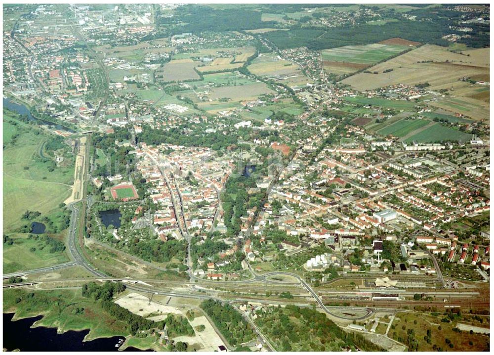 Luftbild Wittenberg - Blick über Wittenberg