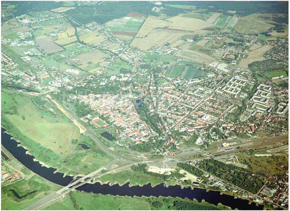 Luftaufnahme Wittenberg - Blick über Wittenberg