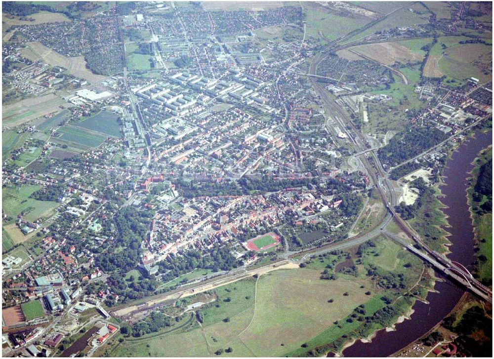 Wittenberg von oben - Blick über Wittenberg