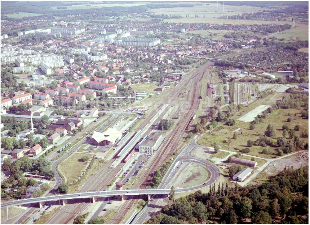 Wittenberg aus der Vogelperspektive: Blick über Wittenberg