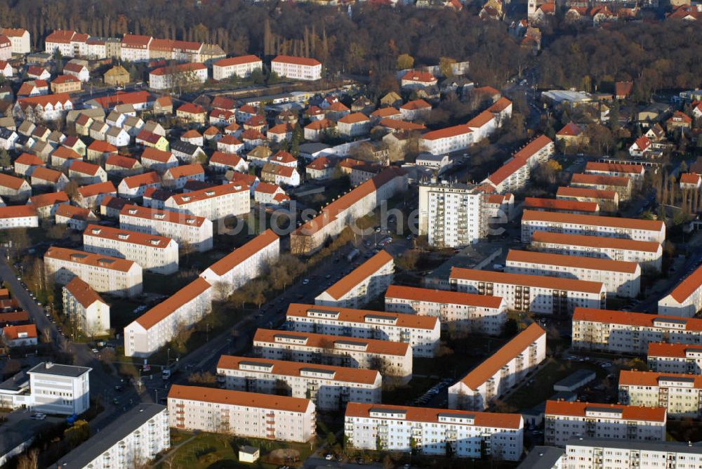 Torgau von oben - Blick über Wohngebiet in Torgau