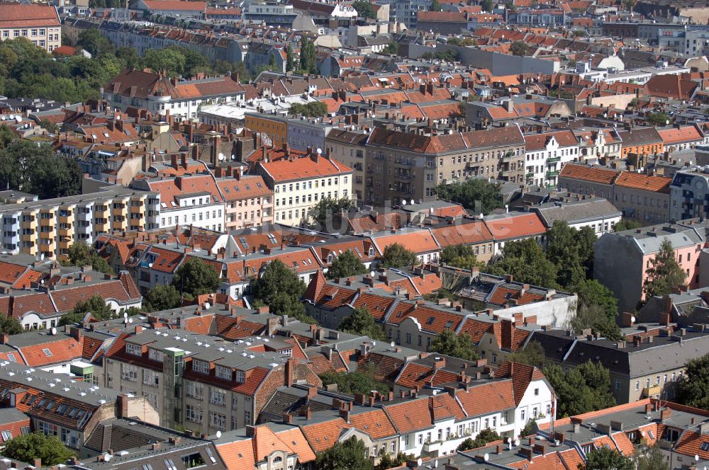 Luftbild Berlin - Blick über Wohngebiete in Berlin-Neukölln