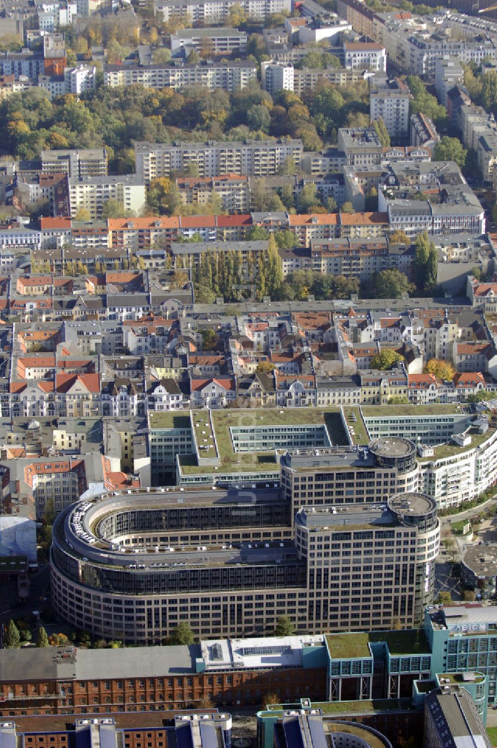 Berlin von oben - Blick auf die Berliner Wohngebiete an der Kirchstraße