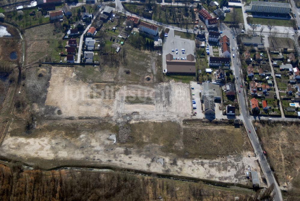 Luftbild Wartenberg - Blick auf die beräumte Fläche der einstigen DDR-Vorzeige LPG 1. Mai in Wartenberg