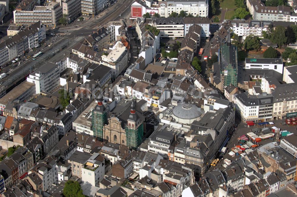 Luftaufnahme Bonn - Blick auf das Bonner Zentrum am Markt