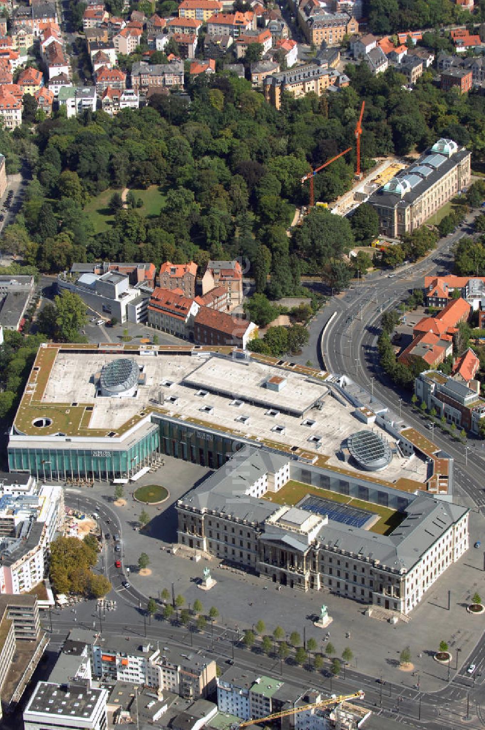 Luftbild Braunschweig - Blick auf die Braunschweiger Schloss Arkaden