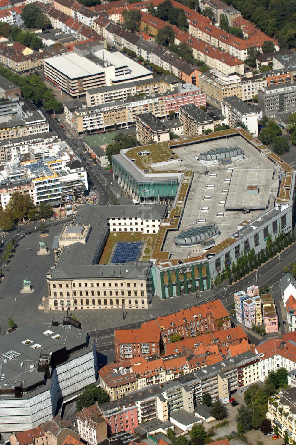 Braunschweig von oben - Blick auf die Braunschweiger Schloss Arkaden