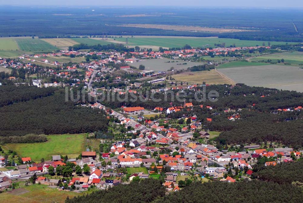 Luftaufnahme Brück - Blick auf Brück OT Rottstock