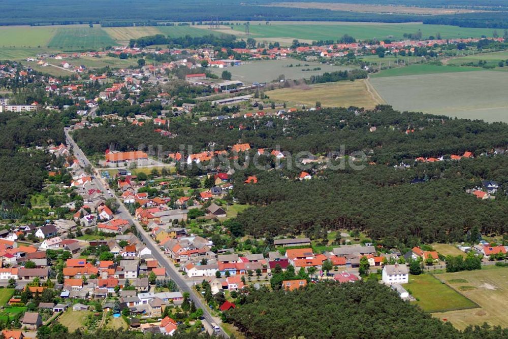 Brück aus der Vogelperspektive: Blick auf Brück OT Rottstock