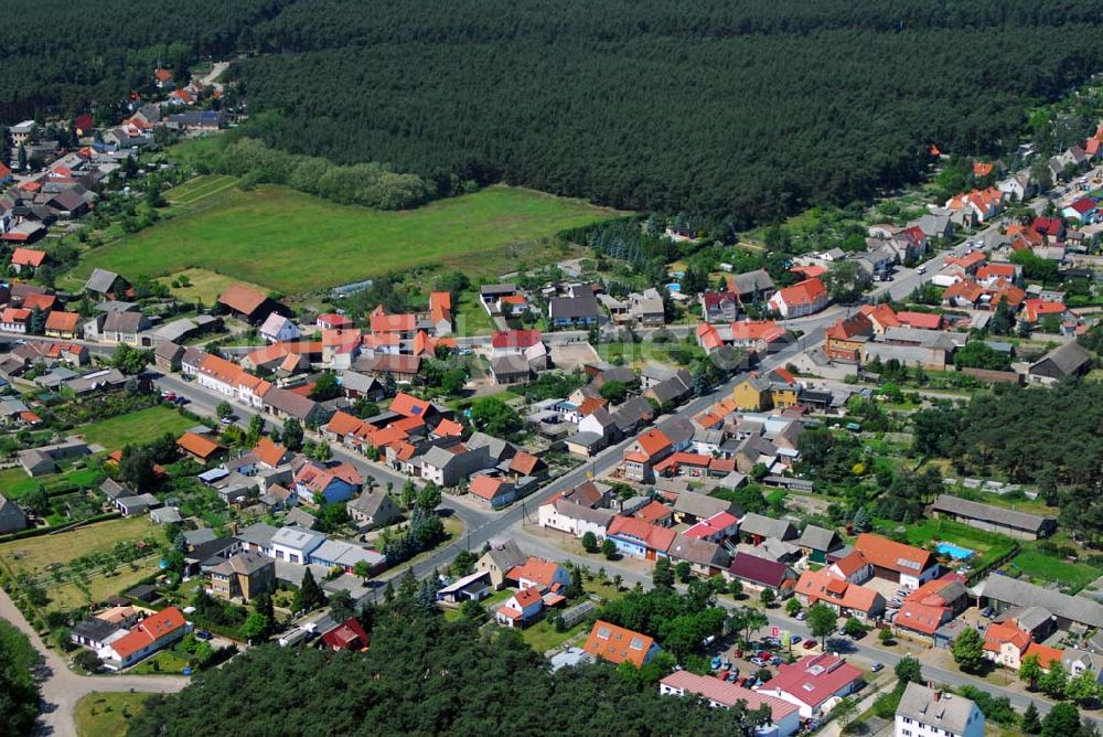 Luftbild Brück - Blick auf Brück OT Rottstock