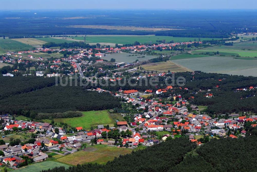 Luftaufnahme Brück - Blick auf Brück OT Rottstock