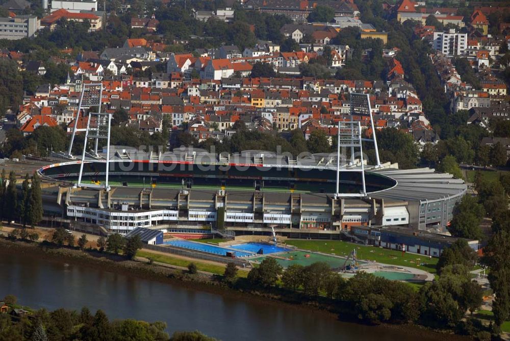 Luftaufnahme Bremen - Blick auf das Bremer Weserstadion