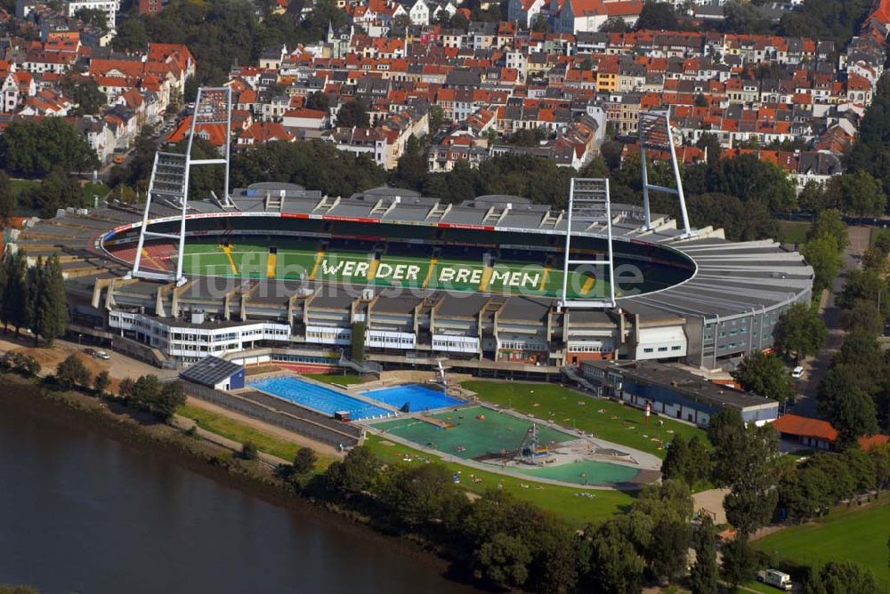 Luftbild Bremen - Blick auf das Bremer Weserstadion