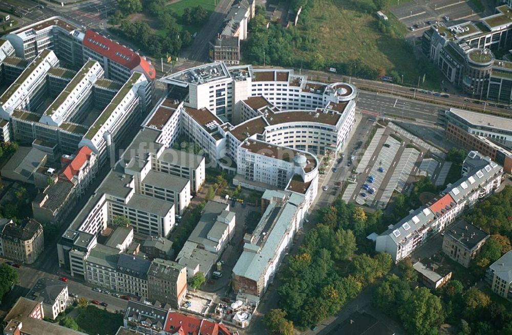 Leipzig / Sachsen von oben - Blick auf das Bürogebäude Listbogen in Leipzig