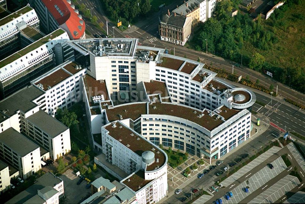 Leipzig / Sachsen aus der Vogelperspektive: Blick auf das Bürogebäude Listbogen in Leipzig