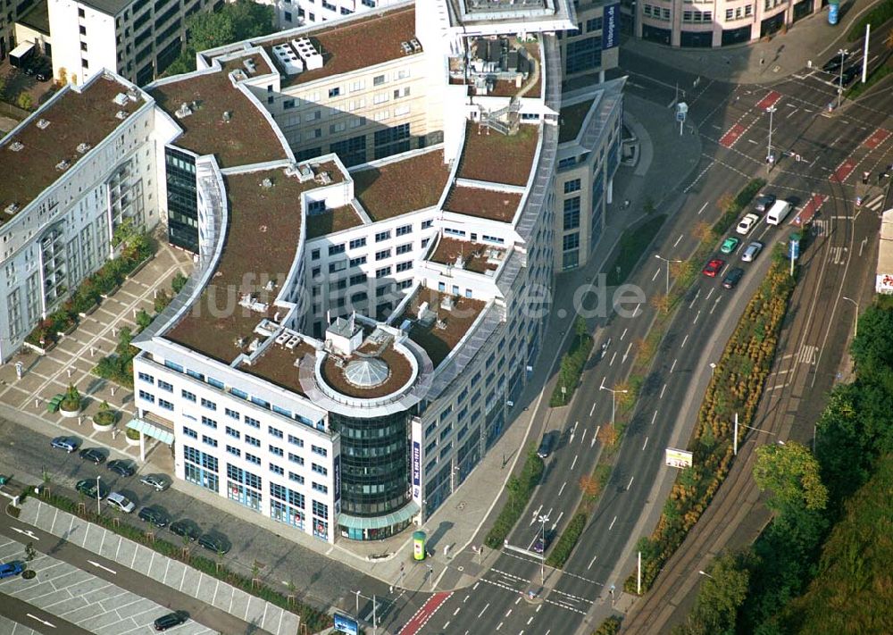 Luftaufnahme Leipzig / Sachsen - Blick auf das Bürogebäude Listbogen in Leipzig