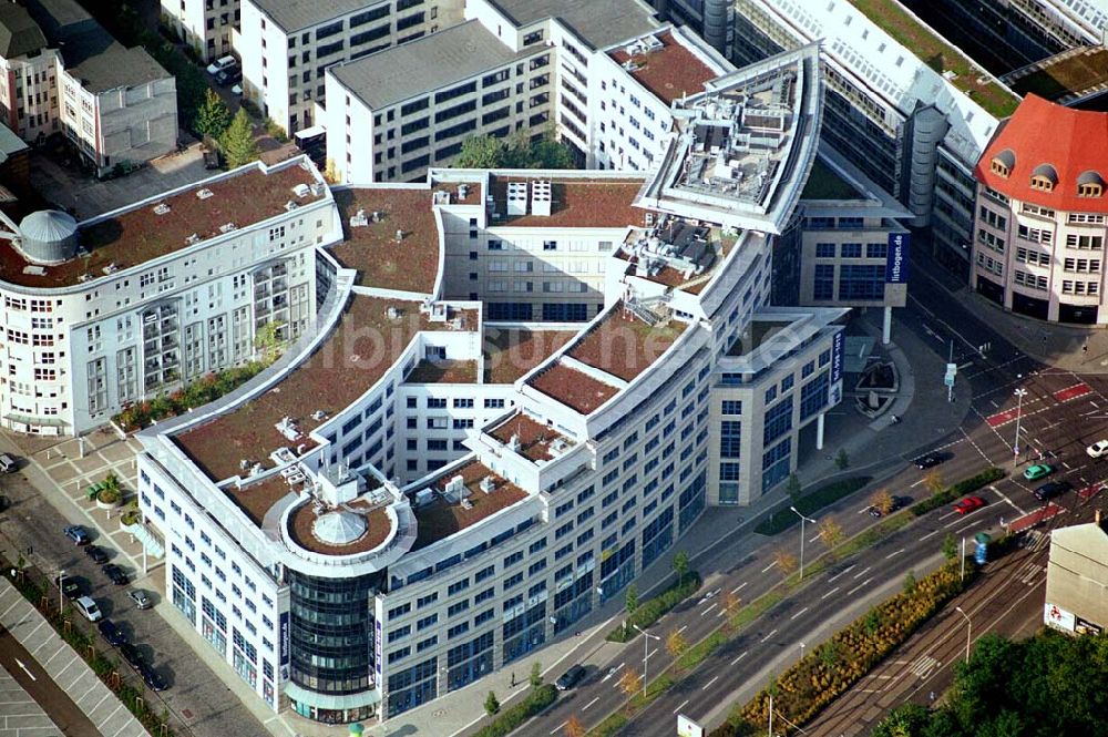 Leipzig / Sachsen von oben - Blick auf das Bürogebäude Listbogen in Leipzig