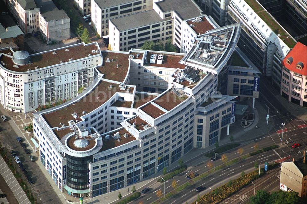 Leipzig / Sachsen aus der Vogelperspektive: Blick auf das Bürogebäude Listbogen in Leipzig