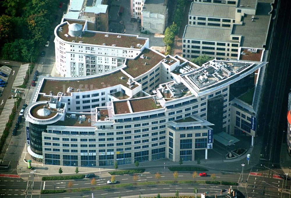 Luftaufnahme Leipzig / Sachsen - Blick auf das Bürogebäude Listbogen in Leipzig