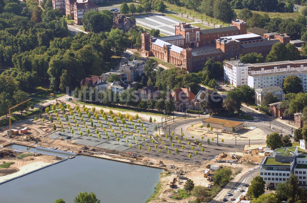 Luftbild Schwerin - Blick auf das BUGA 2009 - Gelände rund um den Schweriner See und das Schloss