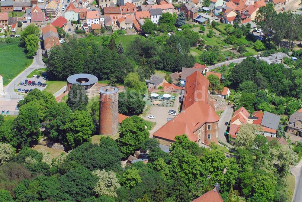 Luftaufnahme Belzig - Blick auf die Burg Eisenhardt in Belzig