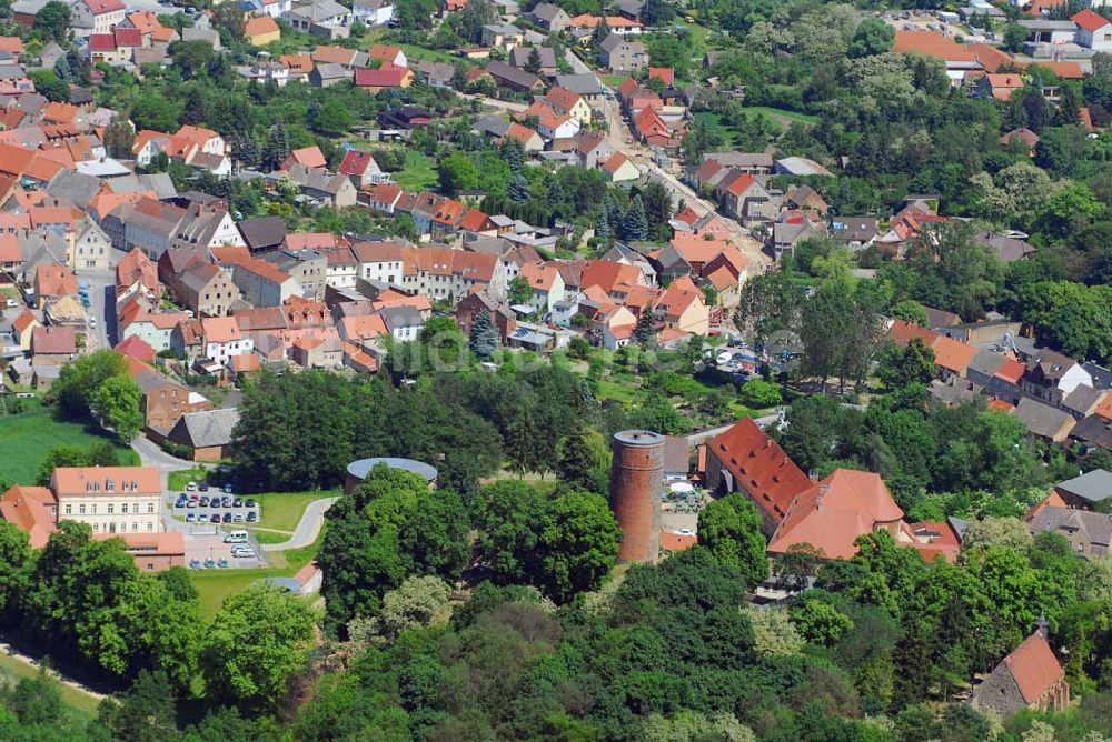 Belzig aus der Vogelperspektive: Blick auf die Burg Eisenhardt in Belzig