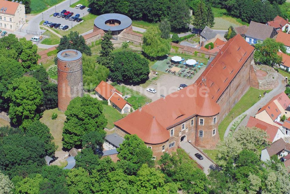 Belzig aus der Vogelperspektive: Blick auf die Burg Eisenhardt in Belzig