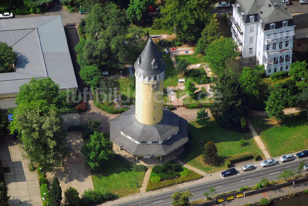 Luftbild Bad Ems - Blick auf die Burg Nassau in Rheinland Pfalz